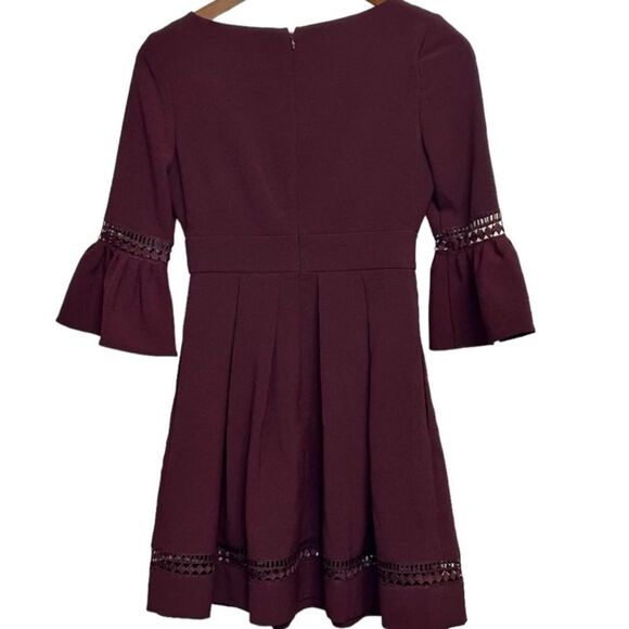 Eliza J Purple Bell sleeve Dress size 0P - Picture 4 of 7